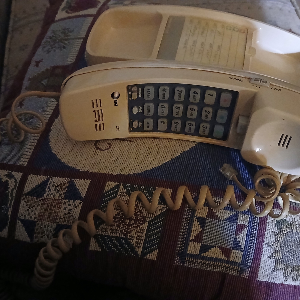 Vintage Beige Corded Telephone